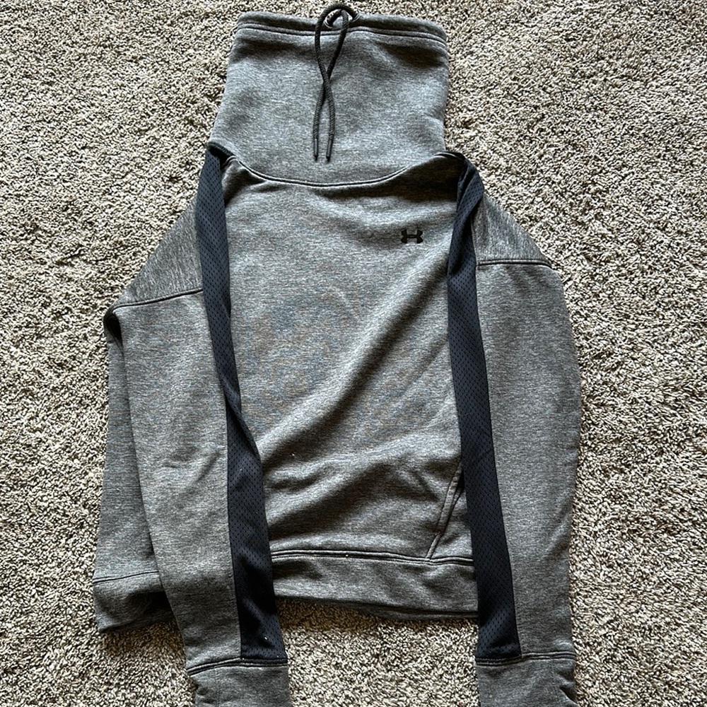 Gray Hoodie with Black Straps
